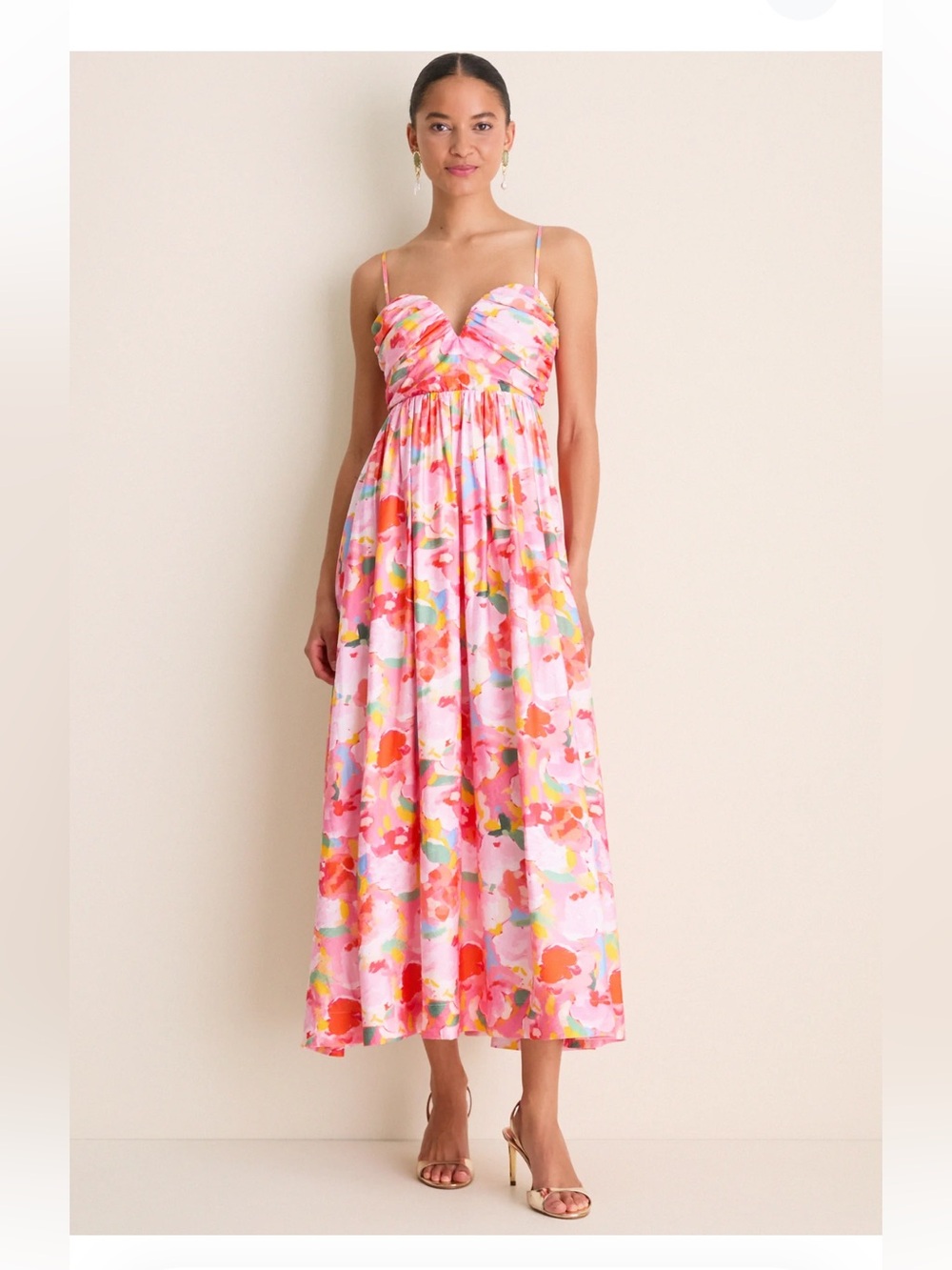 Pink Watercolor Harper Sundress